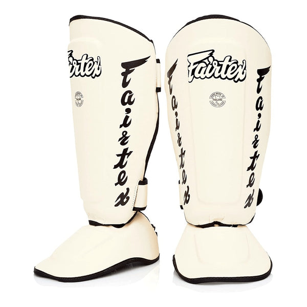 Fairtex SP7 Twister Detachable Shin Guards- White