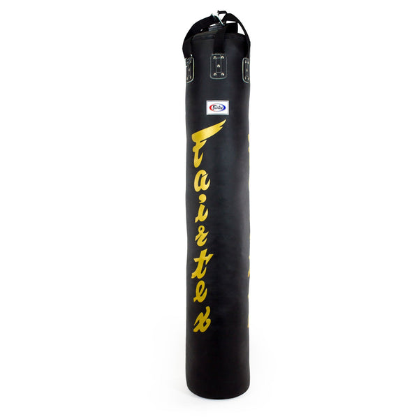 HB6 Fairtex 6ft Muaythai Banana Bag Black-Gold (FILLED)