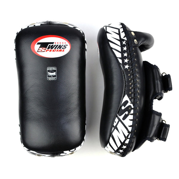 Twins Special KPL12 Deluxe Curved Leather Kick Pads - Black