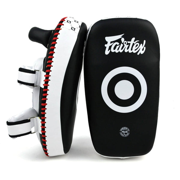 Fairtex KPLC5 Microfibre Thai Kick Pads Black White