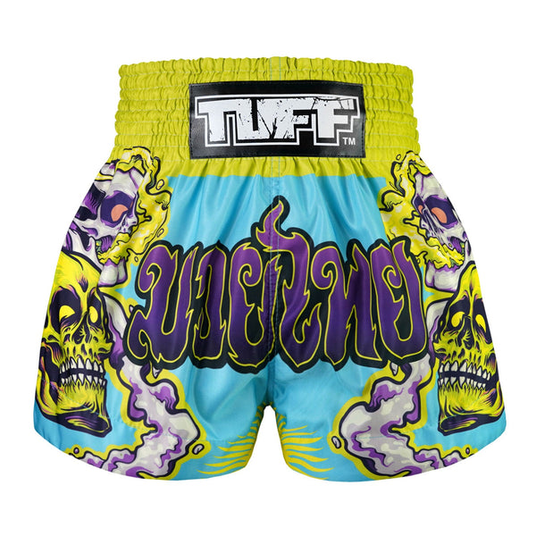 TUFF Muay Thai Shorts - MS682 - Trippy Skull