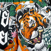 MSC105 TUFF Muaythai Shorts Retro Style Tora Mori to Kingyo