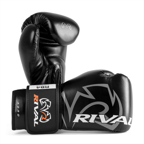 Rival RB4 Aero Bag Gloves black boxing gloves front view