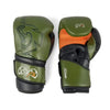 Rival RB80 boxing gloves khaki orange black angled Ergo Strap wrist closure