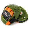Mesh ventilation top of Rival RPM80 khaki punch mitts