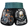 TUFF High-Cut Retro Muaythai Shorts - RMS109 - The Skull Rider