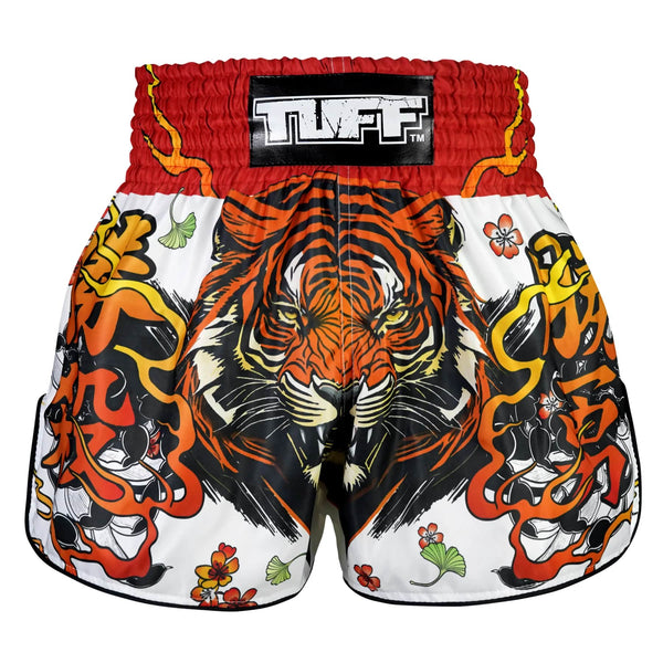 TUFF High-Cut Retro Muaythai Shorts - RMS110 - Tora Chikara Power of Tiger