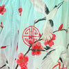 RMS114 TUFF High-Cut Retro Muaythai Shorts Akai Tsuru The Red Crane