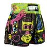 TUFF High-Cut Retro Muaythai Shorts - RMS119 - Neon Graffiti
