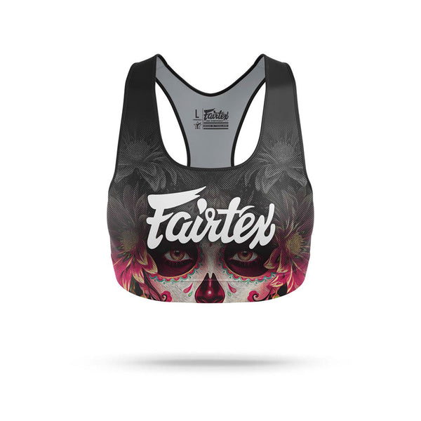 Fairtex - SB10 - Stamp Sports Bra Black-Pink