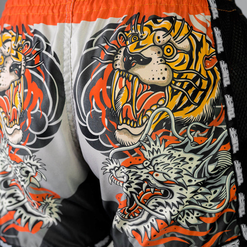 TUFF MSC106 Muay Thai Shorts Retro Japanese Yin-Yang