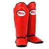 Red shin guards Twins Special Genuine Thai leather protection