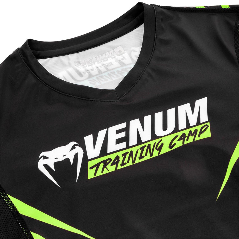 Venum Training Camp 2.0 Ladies Long Sleeved Rash Guard - Black/Neon Yellow - Gymzey.com
