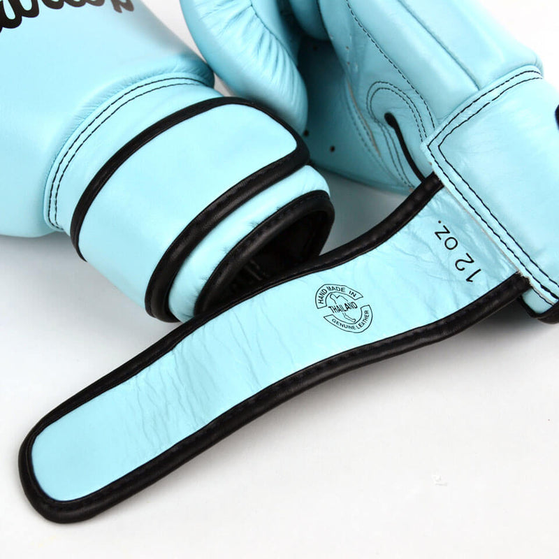 BGV20 Fairtex Pastel Blue Velcro Boxing Gloves - Gymzey.com