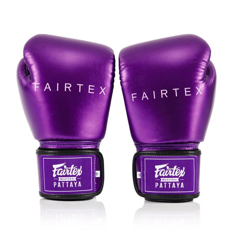 BGV22 Fairtex Metallic Purple Boxing Gloves - Gymzey.com