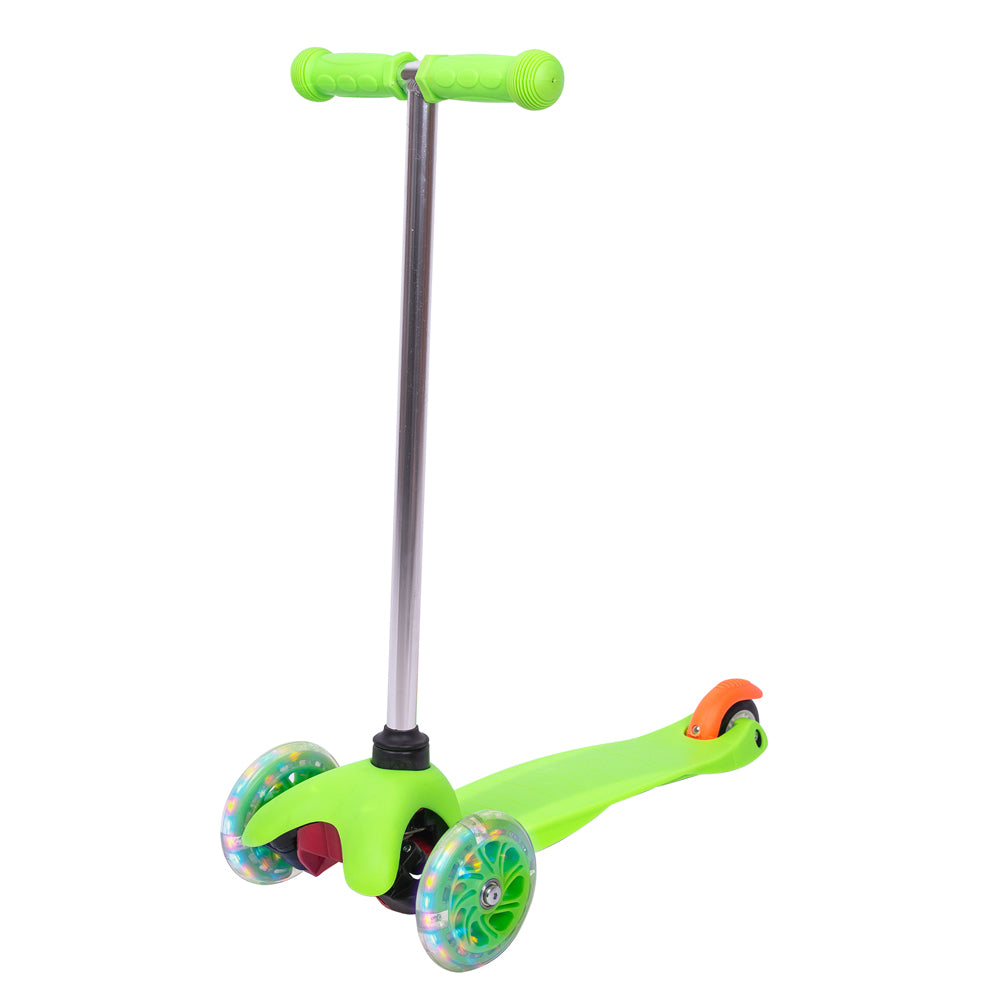 Tri-Scooter für Kinder mit leuchtenden Rädern (ab 2 Jahren) – Grün