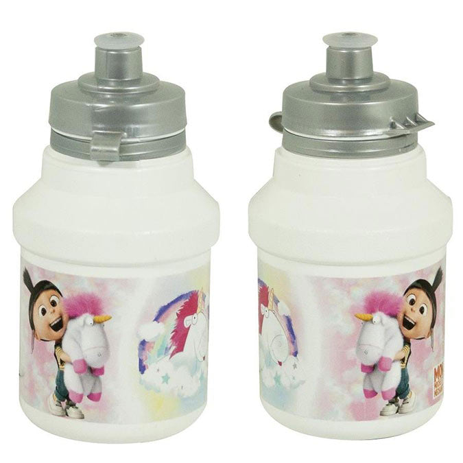 Kids Cycling Bottle Minions Fluffy 350ml White with Holder - Gymzey.com