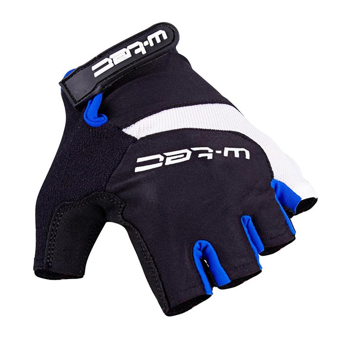 Cycling Fingerless Gloves Jaynee, Gel Padded size S - Black Blue - Gymzey.com