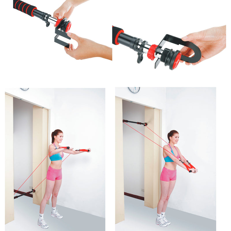 Doorway Pull Up Bar Double Lift with Resistance Bands - Gymzey.com
