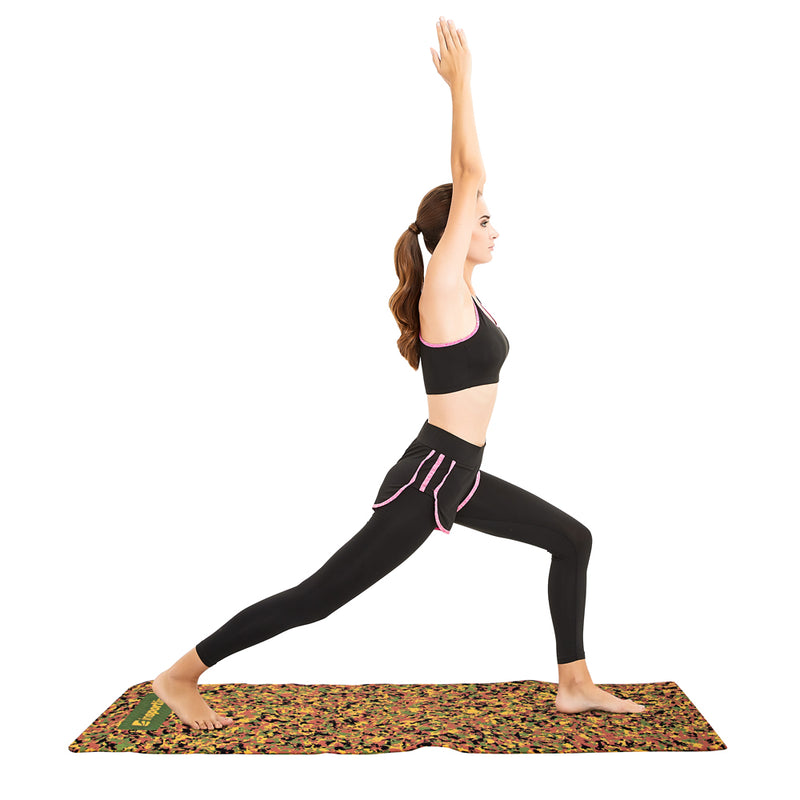 Exercise Yoga Mat 5.6ft with Shoulder Strap - Brown Camo - Gymzey.com