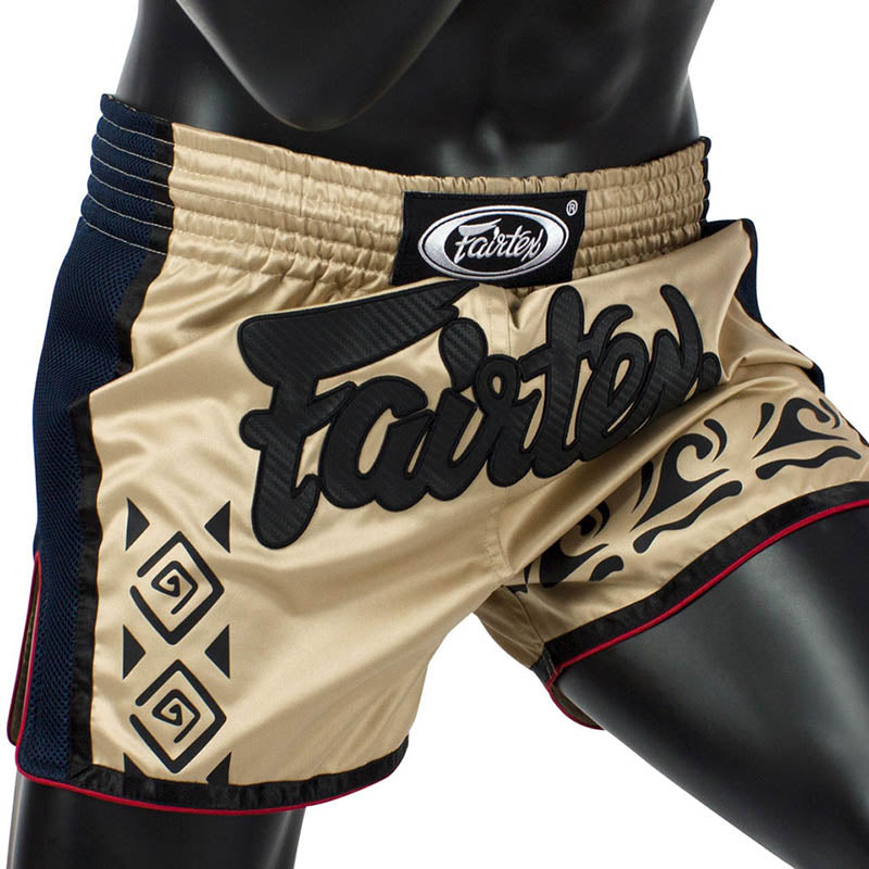 Fairtex Slim Cut Muay Thai Shorts BS1713 - Khaki - Gymzey.com