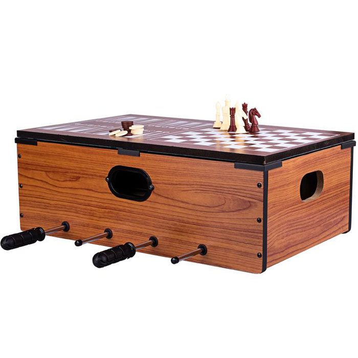5-in-1 Multi Game Mini Table with Foosball, Table Tennis, Chess, Backgammon and Billiard - Gymzey.com