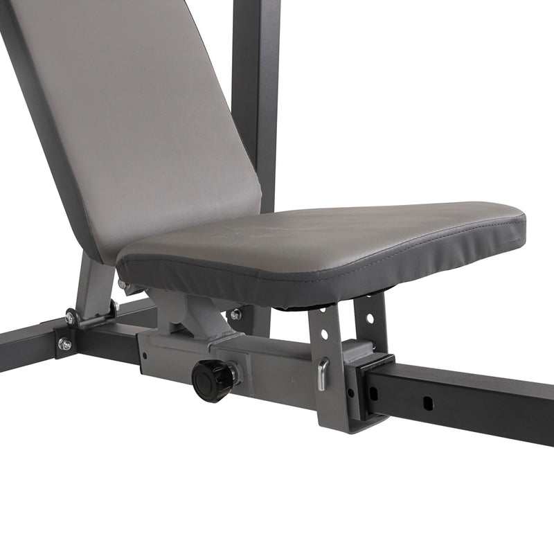 Multi-Purpose Bench Hero B100 with adjustable backrest, leg and biceps curl pad - Gymzey.com