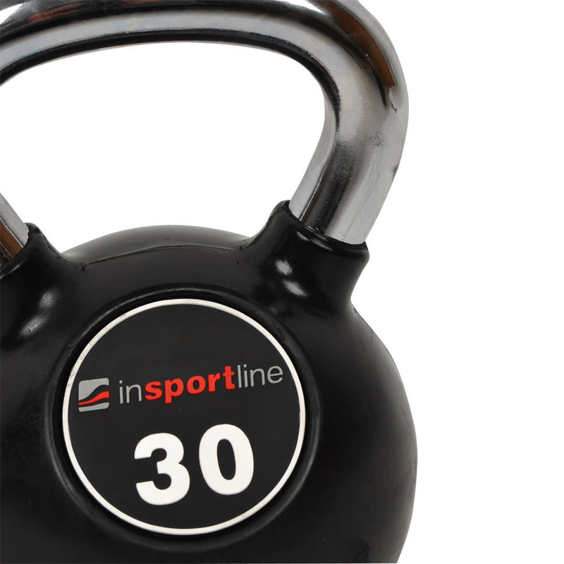 Premium Rubber-Coated Steel Kettlebell with a Chromed Grip - 30kg - Gymzey.com