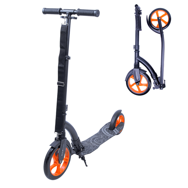 Foldable Scooter with Carry Strap - Black - Gymzey.com