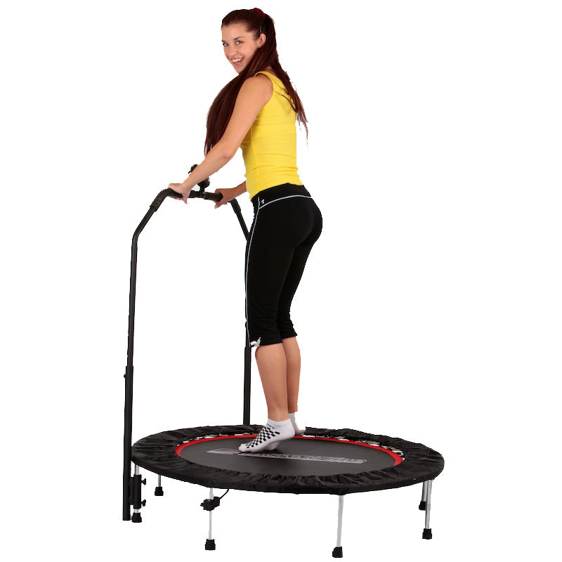 Trampoline with 100cm Handlebar and Digital Jump Counter - Gymzey.com