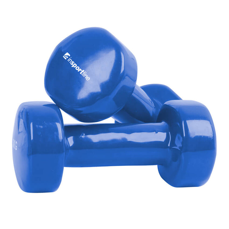 A pair of 2kg Vinyl Dumbbells Smoothbell from inSPORTLINE in blue