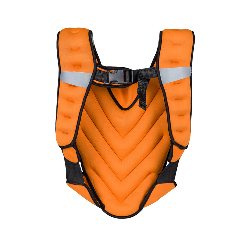 Weighted Vest 5kg, Sand Filled with Wide Straps and Pocket - Orange - Gymzey.com