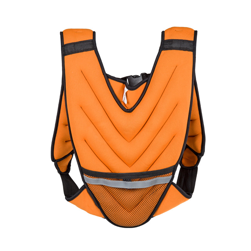 Weighted Vest 5kg, Sand Filled with Wide Straps and Pocket - Orange - Gymzey.com