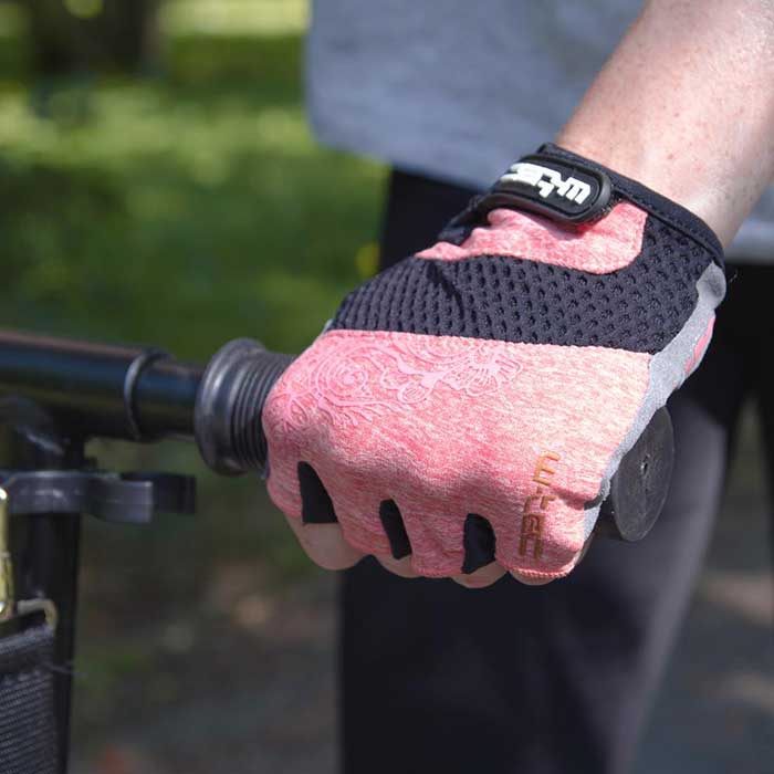 Women's Cycling Gloves Gel-Padded, Size XL - Black Pink - Gymzey.com