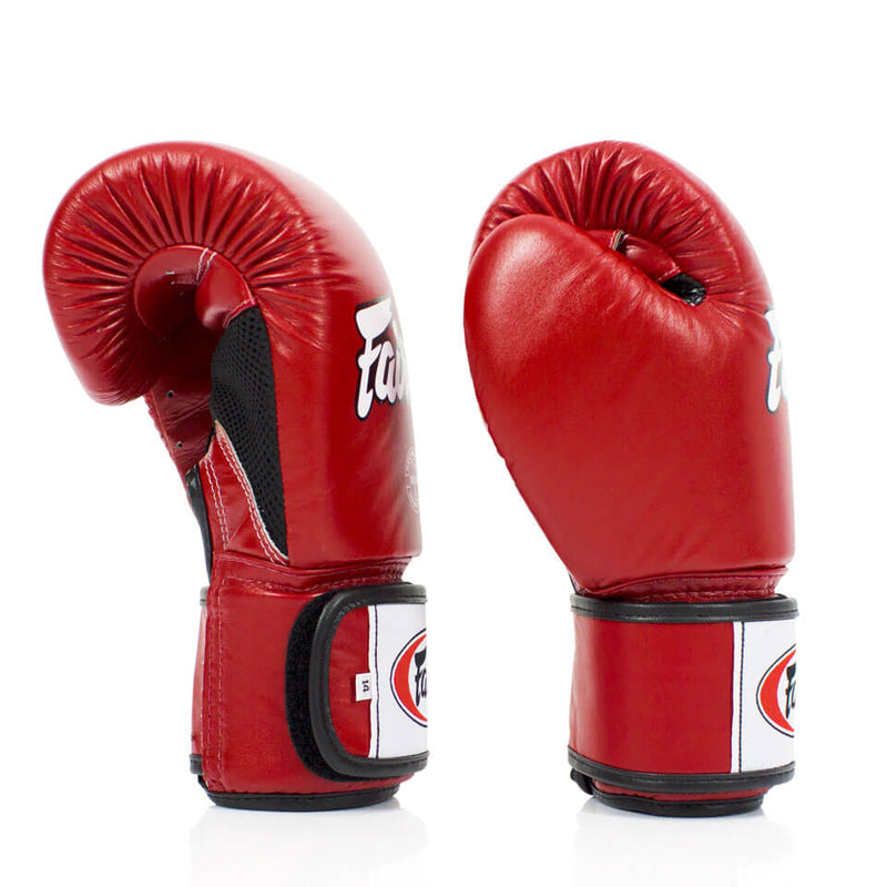 Fairtex BGV1-B Red Breathable Boxing Gloves