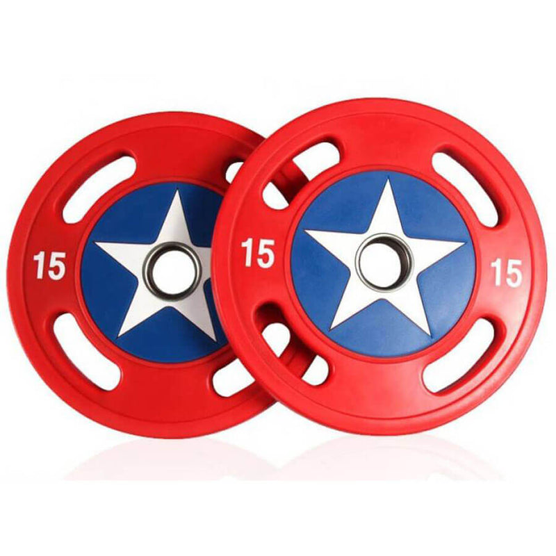 Discos de pesas olímpicos de 2" Capitán América