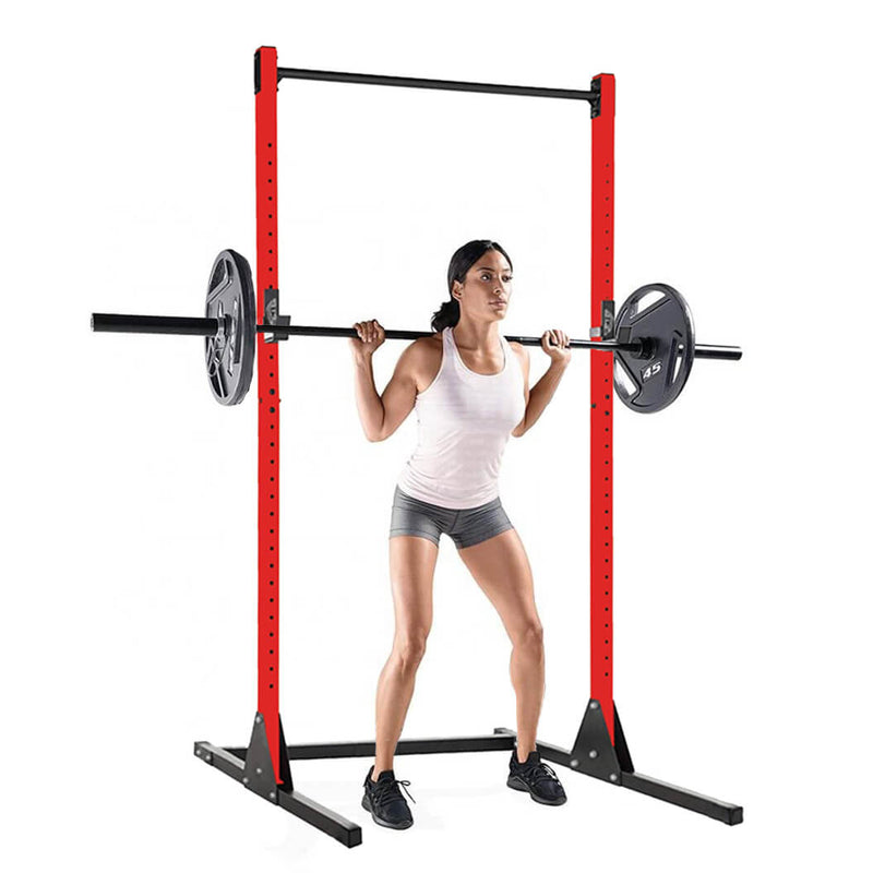 FITSY® Barbell Squat Pad suitable for Standard and Olympic Bar with 2  Straps - Red Color