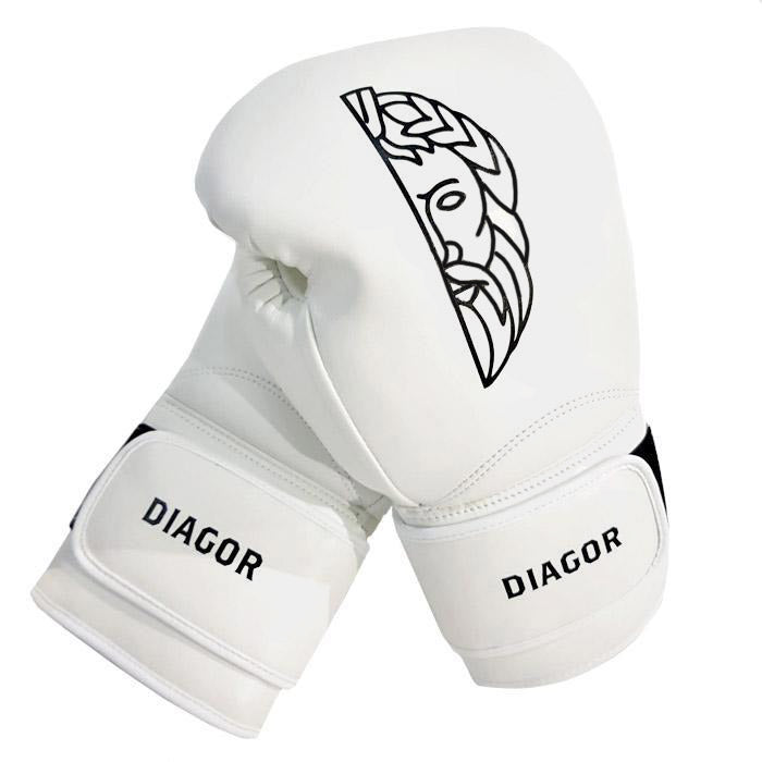 Diagor Olympic Boxing Gloves 10oz White - Gymzey.com