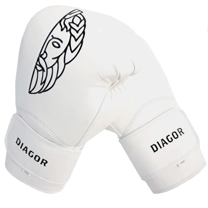 Diagor Olympic Boxing Gloves 10oz White - Gymzey.com
