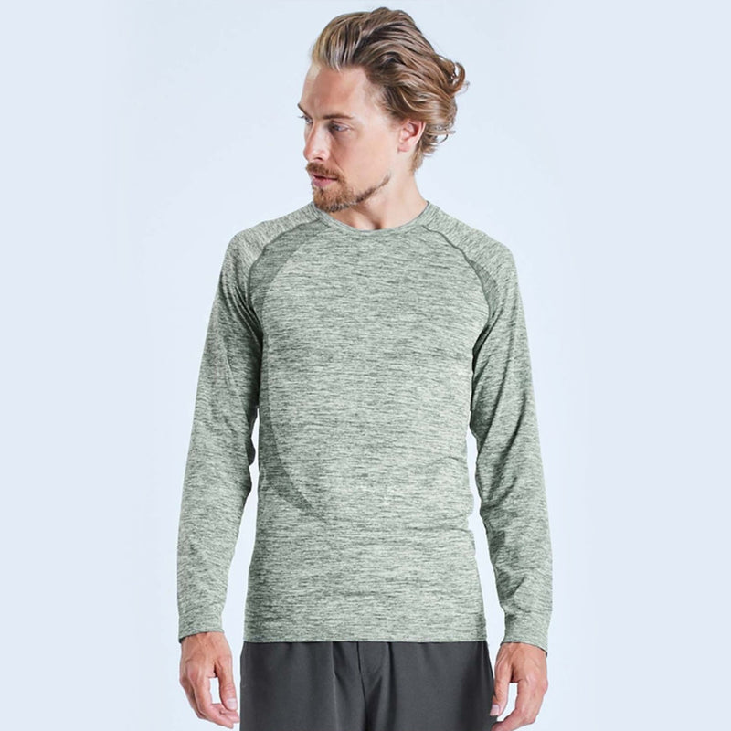 Ohmme Orion Long Sleeve Gym Top - Green - Gymzey.com