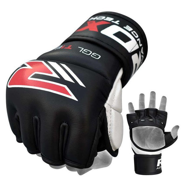 RDX T1 Leather MMA Grappling Gloves
