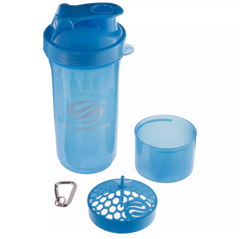 SmartShake Slim Shaker - Blue - 500 ml / 17 oz - Gymzey.com