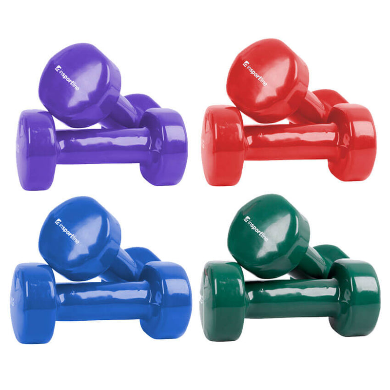 Variety of Vinyl Dumbbell Pair from inSPORTline in weights from 1kg to 3kg