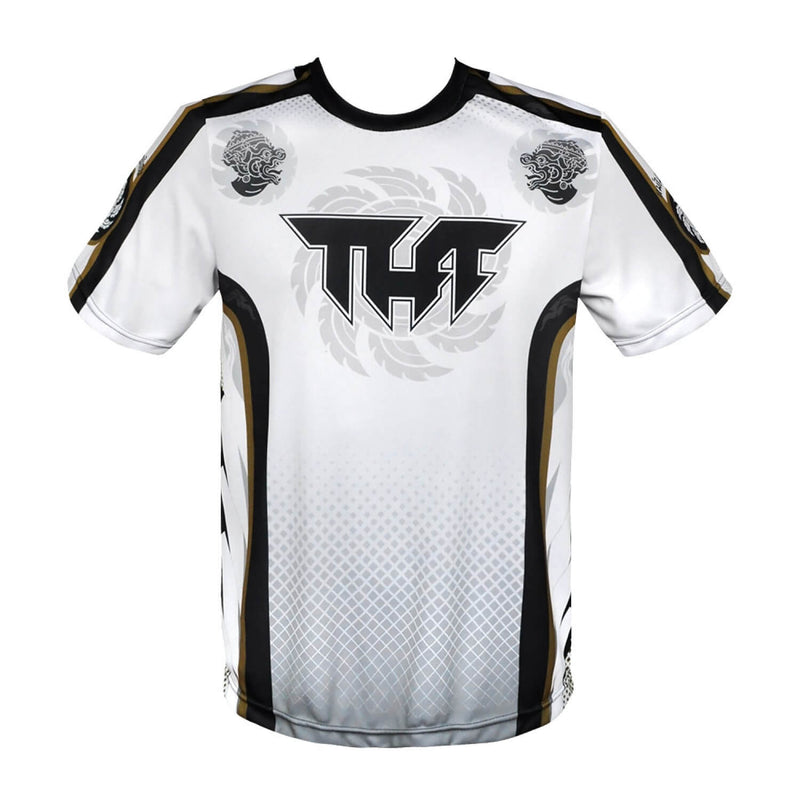 TUFF TS008 T-Shirt Weiß Rowel mit doppeltem Hanuman-Kopf