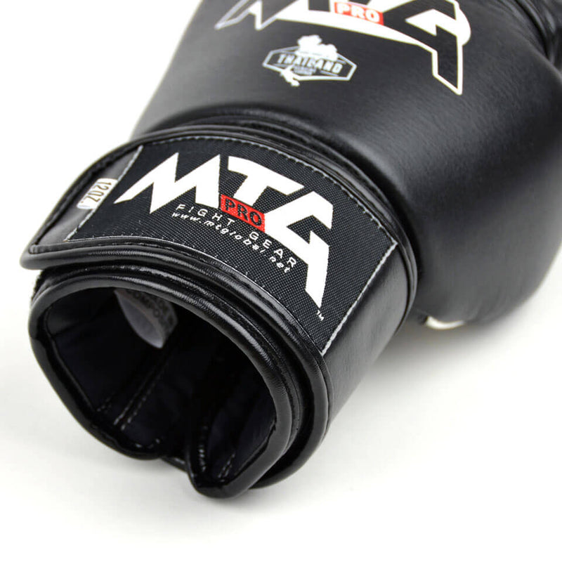 MTG Pro VG1 Velcro Boxing Gloves Black